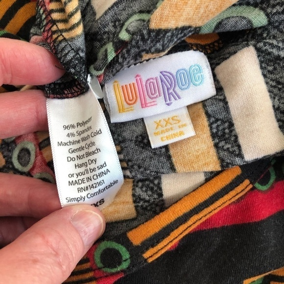 LULAROE Carly Hi Lo Dress Boho Mixed Media Swing Style Midi - Picture 6 of 6